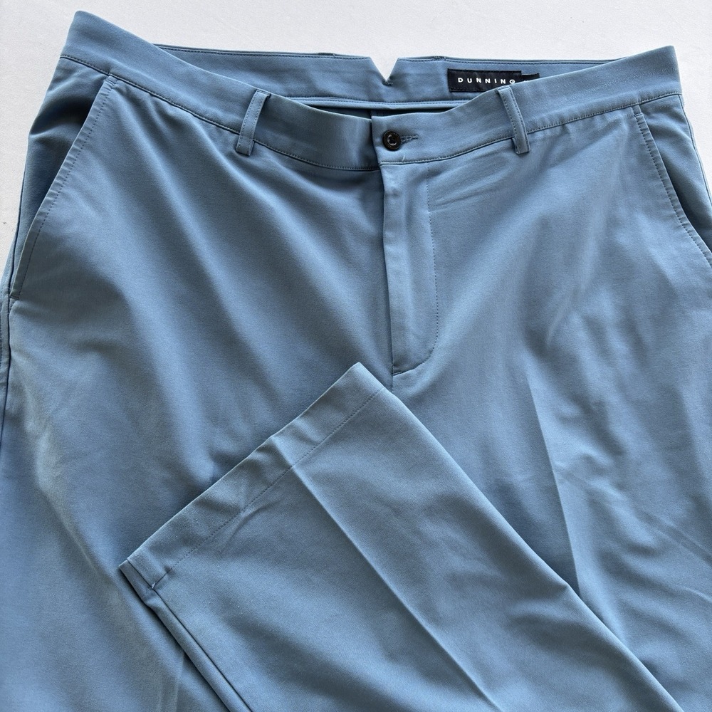 Dunning Golf Pants 36x30 Blue Performance Stretch 88%‎ Polyester